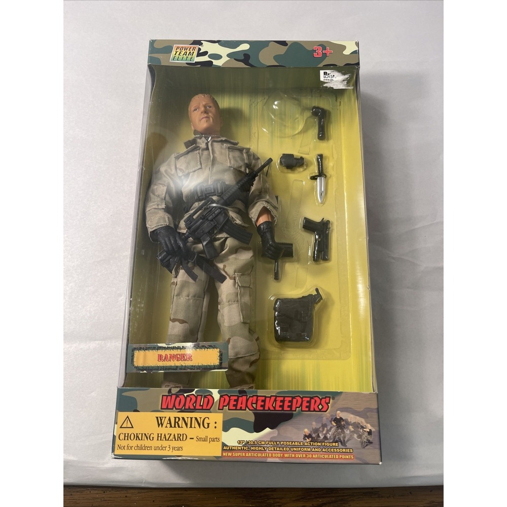 Power Team Elite World Peacekeepers 12" Army Ranger Action Figure New